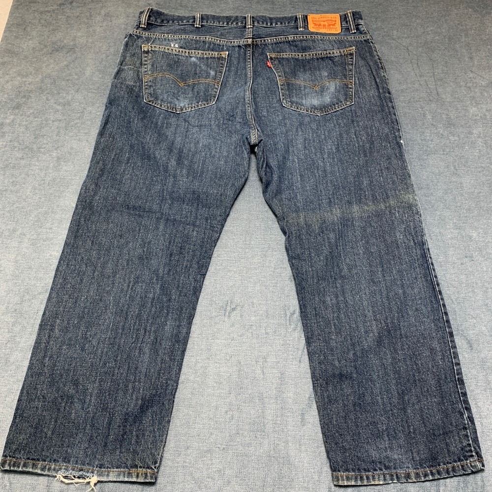 Levi's 559 Jeans Men 44x30 Blue Denim Dark Wash Comfort Straight Leg Relaxed Fit